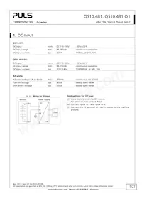 QS10.481-D1 Datasheet Page 5