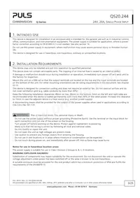 QS20.244 Datasheet Page 3