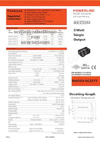 RAC03-05SC/277/W Datasheet Copertura