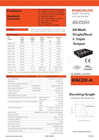 RAC20-09DA-ST Datasheet Cover