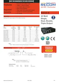 RAC40-0515TB-ST Datasheet Cover