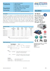 RACM40-05S-ST Datasheet Cover