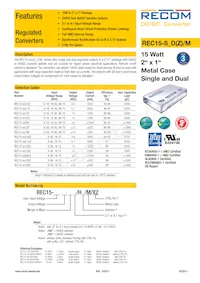 REC15-4812SZ/H3 Datenblatt Cover