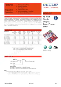 RP15-483.3SOF-R Datasheet Cover