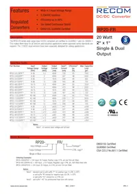 RP20-483.3SFR-HC Datasheet Cover
