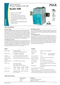 SLA4.100 Datasheet Cover