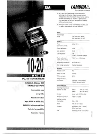 SM20-24S12 Datasheet Cover