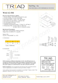 WAU12-500 Datasheet Copertura