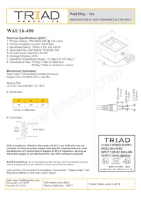 WAU16-400 Datenblatt Cover