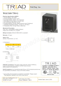 WAU160-750-G Datasheet Copertura