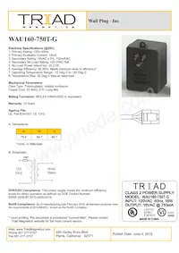 WAU160-750T-G Datasheet Copertura