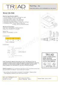 WAU20-500 Datasheet Cover