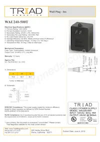 WAU240-500T Datasheet Cover