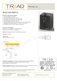 WAU240-500T-G數據表 封面