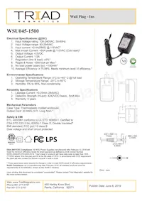 WSU045-1500 데이터 시트 표지