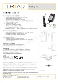 WSU045-1500-13 Datasheet Cover