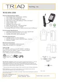 WSU050-1500 Datasheet Cover