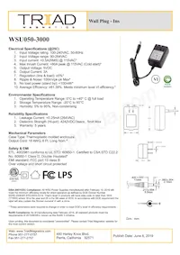 WSU050-3000 Datasheet Cover