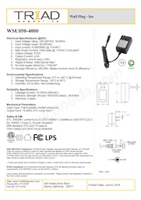 WSU050-4000 Datasheet Cover