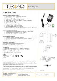 WSU090-2500 Datasheet Cover