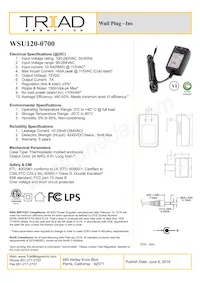 WSU120-0700 Datasheet Cover