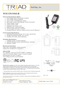 WSU150-0560-R Datasheet Copertura