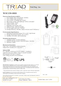 WSU150-0800數據表 封面