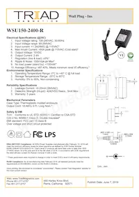 WSU150-2400-R 데이터 시트 표지