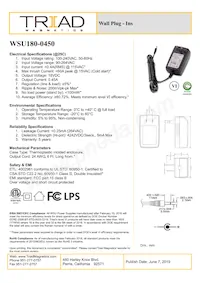 WSU180-0450 Datasheet Cover