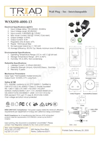 WSX050-4000-13 Datasheet Copertura