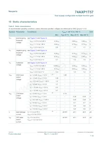 74AXP1T57GNX Datasheet Page 7