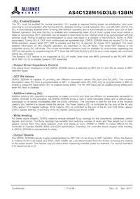 AS4C128M16D3LB-12BINTR Datasheet Page 17