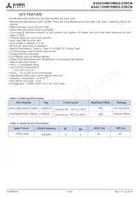 AS4C128M16MD2-25BCNTR Datasheet Page 2