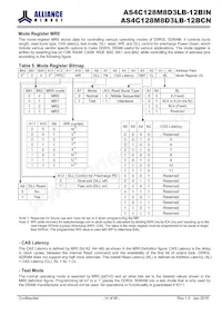 AS4C128M8D3LB-12BINTR Datasheet Page 14