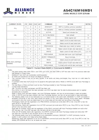 AS4C16M16MD1-6BINTR Datasheet Pagina 18