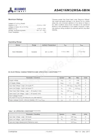 AS4C16M32MSA-6BINTR Datasheet Page 15