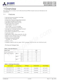 AS4C16M32SC-7TINTR Datasheet Pagina 2