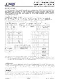 AS4C32M16D3-12BINTR Datasheet Page 14