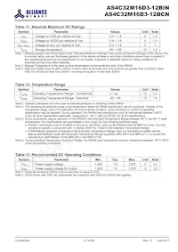 AS4C32M16D3-12BINTR數據表 頁面 21