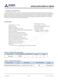 AS4C32M16MD1A-5BCNTR Datasheet Page 2