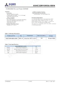 AS4C32M16MSA-6BIN Datasheet Page 2