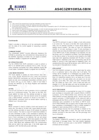 AS4C32M16MSA-6BIN Datasheet Pagina 12