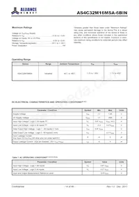 AS4C32M16MSA-6BIN Datasheet Page 14