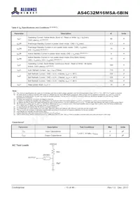 AS4C32M16MSA-6BIN Datasheet Page 15