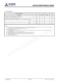 AS4C32M16MSA-6BIN Datasheet Page 17