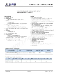 AS4C512M32MD3-15BCNTR Datasheet Page 2