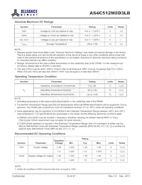 AS4C512M8D3LB-12BANTR Datasheet Page 16