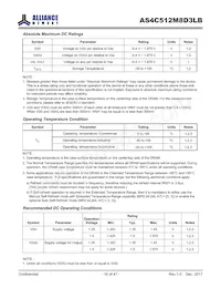 AS4C512M8D3LB-12BANTR Datasheet Pagina 16