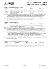 AS4C64M16D3LB-12BINTR Datasheet Page 21