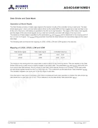 AS4C64M16MD1-5BINTR Datasheet Page 9